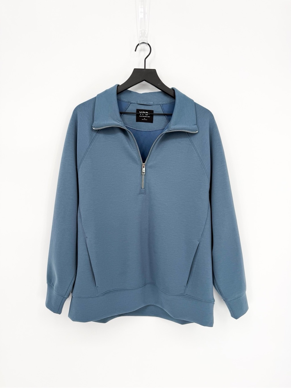 Abercrombie & Fitch YPB neoKNIT Half-Zip Blue Medium Athleisure Loungewear